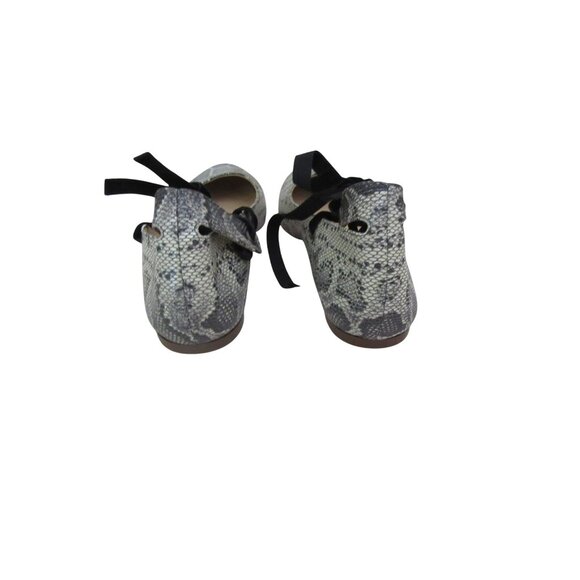 New, J. Crew Printed Snake Velvet Tie Grove Ballet Leather Shoes SZ 7 - Picture 4 of 5